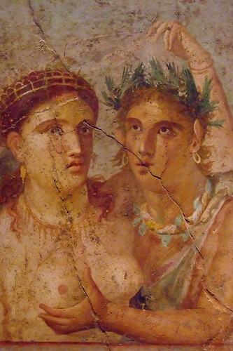 Erotic Roman fresco from Pompeii 1st century CE