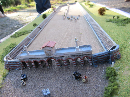 Model of starting gates at Colchester Roman Circus