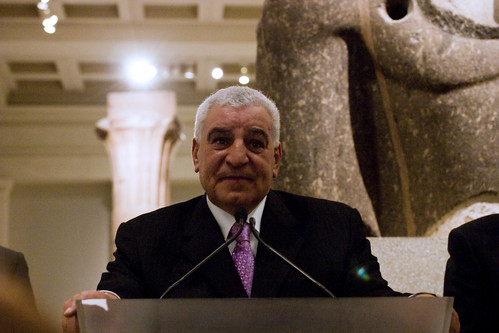 Dr. Zahi Hawass at the British Museum - Speaking at the Reception