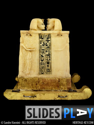 The Canopic Chest of King Tutankhamun, on display at the Egyptian Museum, Cairo. Image Credit - Sandro Vannini.