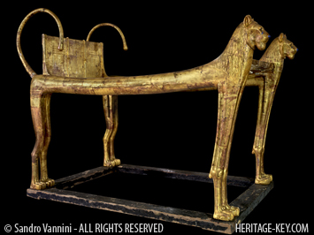 King Tut's Lion Bed was used as part of the mummification process. Image Copyright - Sandro Vannini.