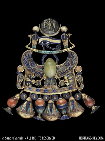 This winged scarab necklace is one of Dr Hawass' favourite King Tut artefacts. Image Copyright - Sandro Vannini.