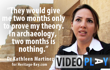 Dr Kathleen Martinez's is leading an excavation to find the Tomb of Cleopatra. Click image to skip to the video.