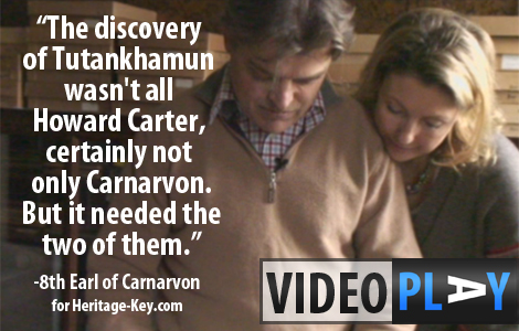 The Earl and Countess of Carnarvon discuss their ancestor Lord Carnarvon and his relationship with great explorer Howard Carter. Click the image to skip to the video.