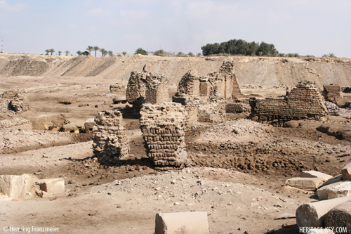 The remains of a mud-brick house. Image by Henning Franzmeier