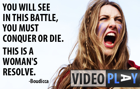 Boudicca led the Iceni tribe of Britain to a bloodthirsty rampage, destroying Colchester, London and St Albans to the ground. Click the image to skip to the video.