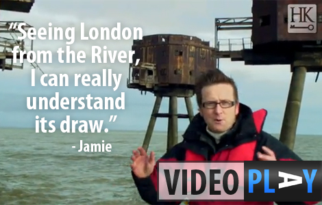 Follow Jamie's adventure through the Thames Estuary as he learns about London's defences through the ages - Click to skip to the video!