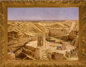 Excavations at Nippur, oil painting by Osman Hamdi Bey. 1904 (based on a photograph taken in 1893)
