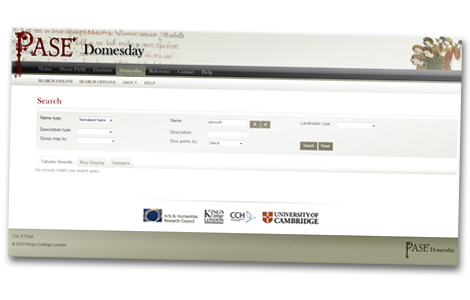 PASE Domesday online database
