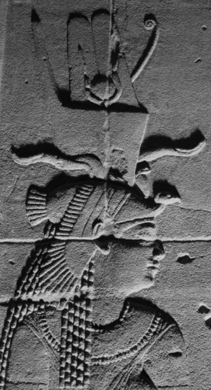 A relief depicting Queen Arsinoe II at the Philae-temple in Aswan. - Photograph by Maria Nilsson