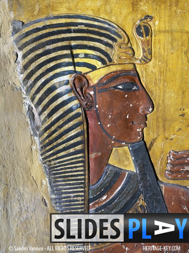 Seti I from the KV17 tomb. Click to see a slideshow of images from the Tomb of Seti I. Image Copyright - Sandro Vannini.