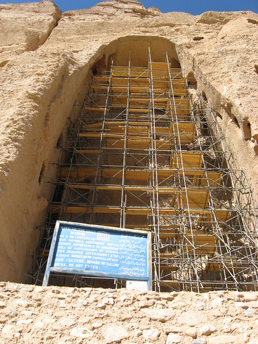 The magnificent Buddhas of Bamiyan may be gone, but some are hoping they can be replaced. Image by Tracy Hunter Scaffolding